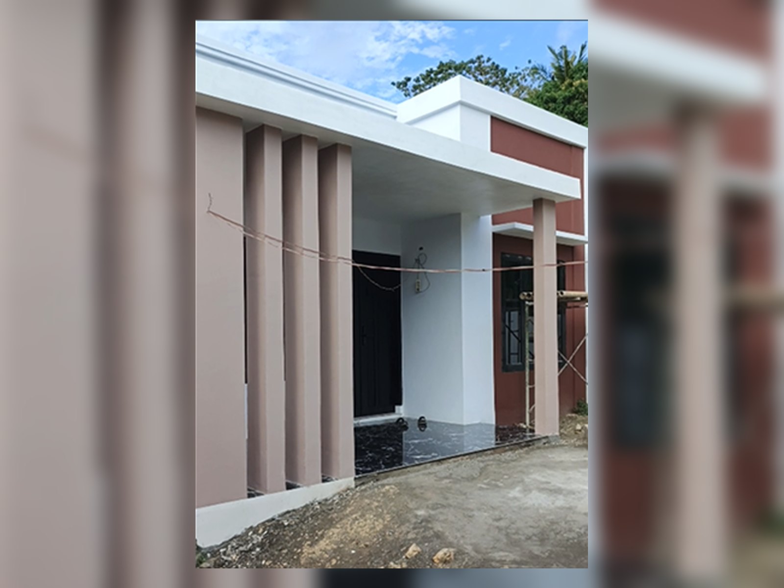 Fasad rumah hunian Jalan Majang Kabupaten Bone setelah pekerjaan konstruksi dan finishing