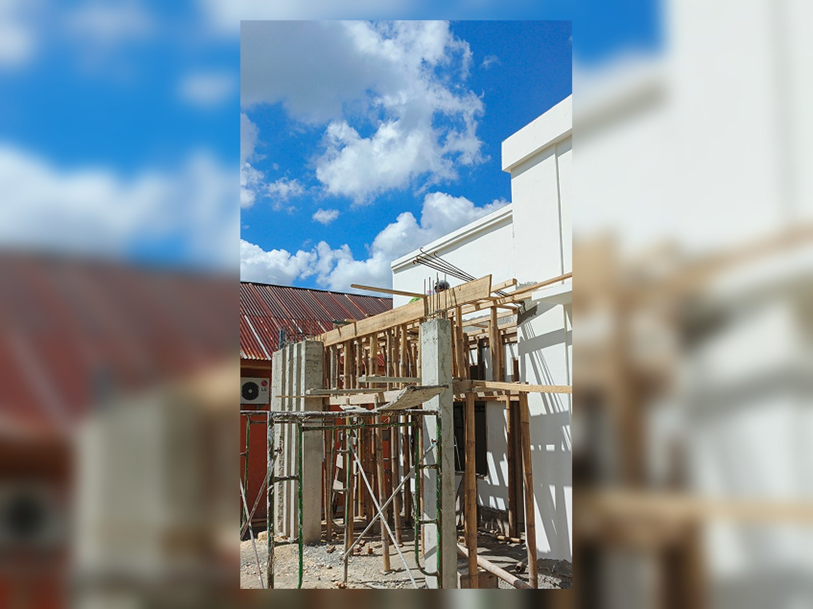 Progres struktur rumah hunian Jalan Majang